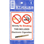 Image for Castle Promotions V552 - No Electronic Cigarettes Sticker
