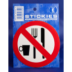 Image for Castle Promotions V323 - No Food-Drink Sticker